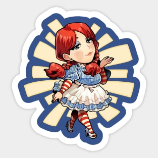 Burger Girl Sticker